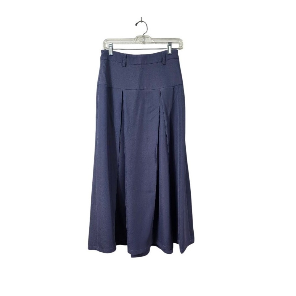 Halara Pleated Maxi Skirt Women Small Lav/ Blue High Waisted Long Flowy NWT